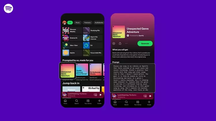 Spotify launches the "Prompted Playlist" feature, ...