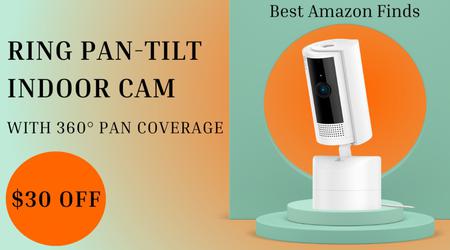 Ring Pan-Tilt Indoor Cam with 360° pan coverage - Now $30 Discount!