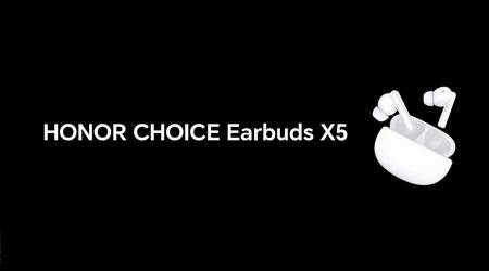 Honor introduced Choice Earbuds X5 with ANC, Bluetooth 5.3, gaming mode and up to 35 hours of battery life for $25