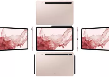 Evan Blass showed high-quality renderings of the Samsung Galaxy Tab S8, the novelty can be seen from all sides