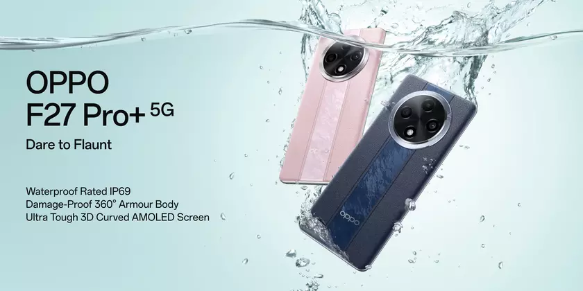 OPPO F27 Pro+: защита IP69, стекло Corning Gorilla Glass Victus 2 и чип MediaTek Dimensity 7050 за $335