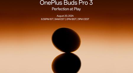 It's official: the OnePlus Buds Pro 3 will debut at a presentation on 20 August