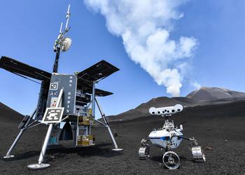 Немцы испытали на вулкане Этна уникальных роботов для исследования Луны