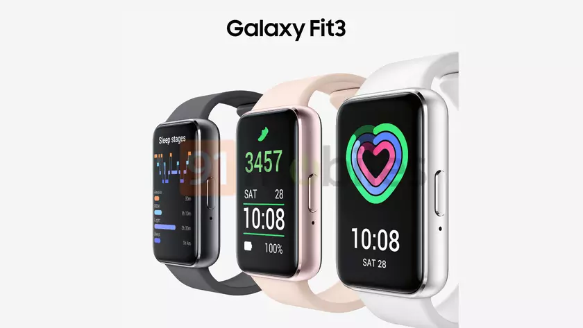 Samsung Galaxy Fit 3 появился на качественных пресс-рендерах: большой дисплей и три цвета