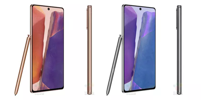 Пресс-рендер флагмана Samsung Galaxy Note 20 Ultra в новом цвете