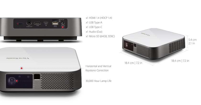 ViewSonic M2e  projector for apple macbook