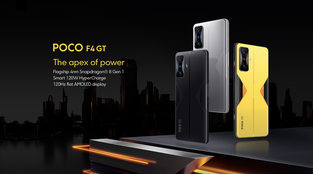POCO F4 GT: gaming smartphone with Snapdragon 8 Gen 1 chip and 120W charging for 500 euros
