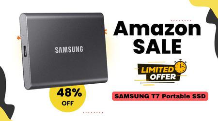 SAMSUNG T7 Portable SSD with a $130 Discount! 