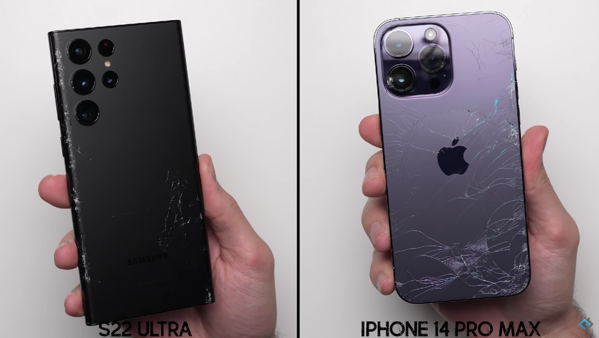 iPhone 14 Pro Max сразился с Samsung Galaxy S22 Ultra в дроп-тесте