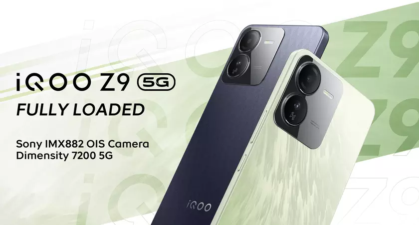 iQOO Z9 5G: AMOLED-дисплей на 120 Гц, чип MediaTek Dimensity 7200, защита IP54 и батарей на 5000 мАч с зарядкой на 44 Вт за $240