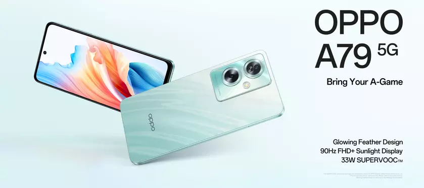 OPPO A79 5G: дисплей на 90 Гц, чип MediaTek Dimensity 6020, камера на 50 МП и батарея на 5000 мАч с зарядкой на 33 Вт