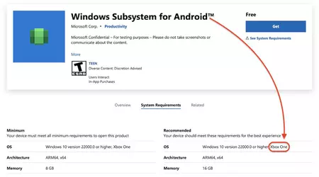 Support for Android apps from Windows 11 may be coming to Xbox