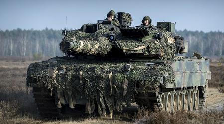 Ukrainische Streitkräfte zeigen erstmals Aufnahmen des deutschen Panzers Leopard 2A6 im Einsatz an der Front
