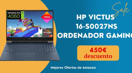 ¡Portátil para juegos HP VICTUS 16-s0027ns con un descuento de 450 €!