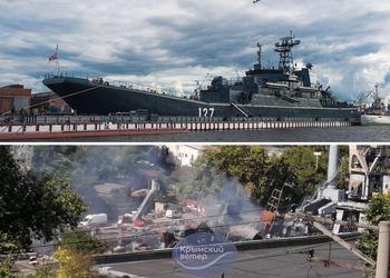 Новые фото демонстрируют катастрофические повреждения российского большого десантного корабля «Минск»