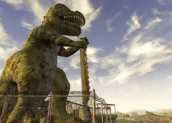 Культовая статуя Dinky the T-Rex из New Vegas может появиться во втором сезоне сериала Fallout