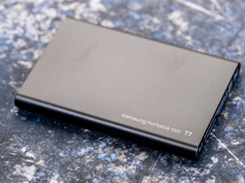 Samsung draagbare T7 Beste SSD voor Tesla