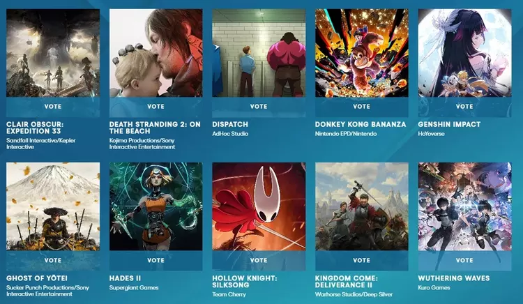 TGA 2025: стартовал второй этап пользовательского голосования — присоединяйтесь!