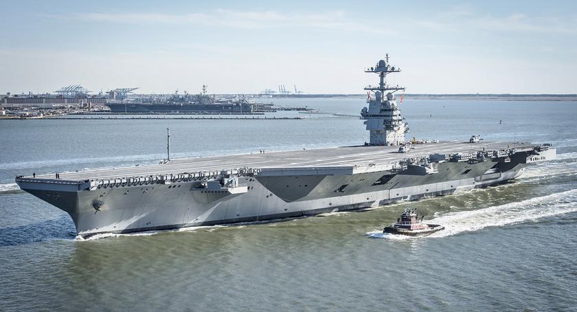 Den amerikanske flåde har sendt verdens største hangarskib USS Gerald R. Ford til en værdi af mere end 13 milliarder dollars til Tyrkiet.