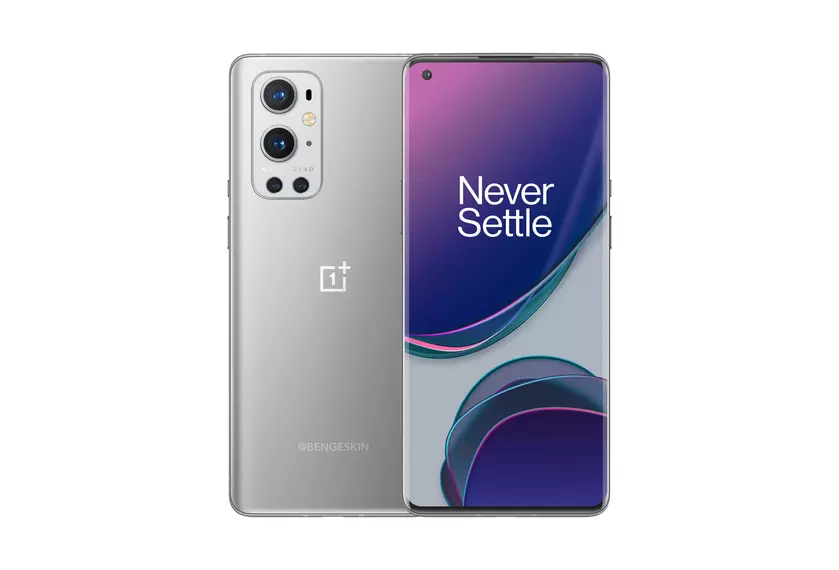 Качественные рендеры OnePlus 9 Pro: «дырявый» дисплей с загнутыми краями и квадро-камера Hasselblad