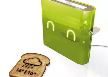 Концепт тостера, «печатающего» погоду прямо на тосте