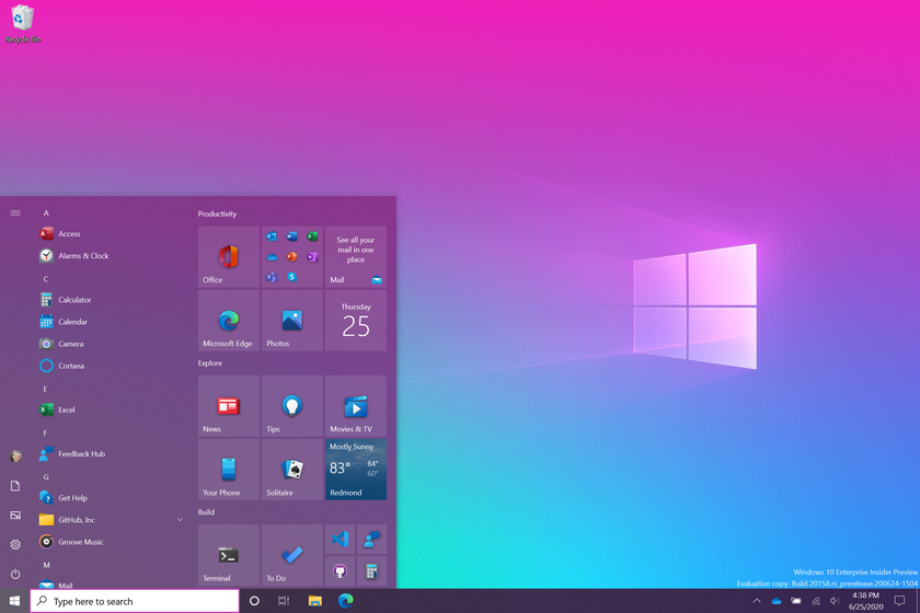 Microsoft анонсировала изменённый дизайн меню «Пуск» и обновлённое окно многозадачности Alt + Tab для Windows 10