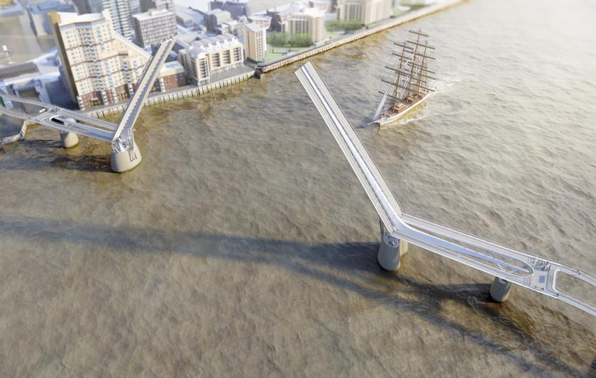 В Лондоне появится первый более чем за 100 лет разводной мост с футуристичным дизайном