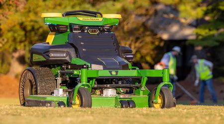 Der neue Roboter-Rasenmäher von John Deere verfügt über eine 21,4 kWh-Batterie und kann bis zu 10 Stunden lang autonom arbeiten