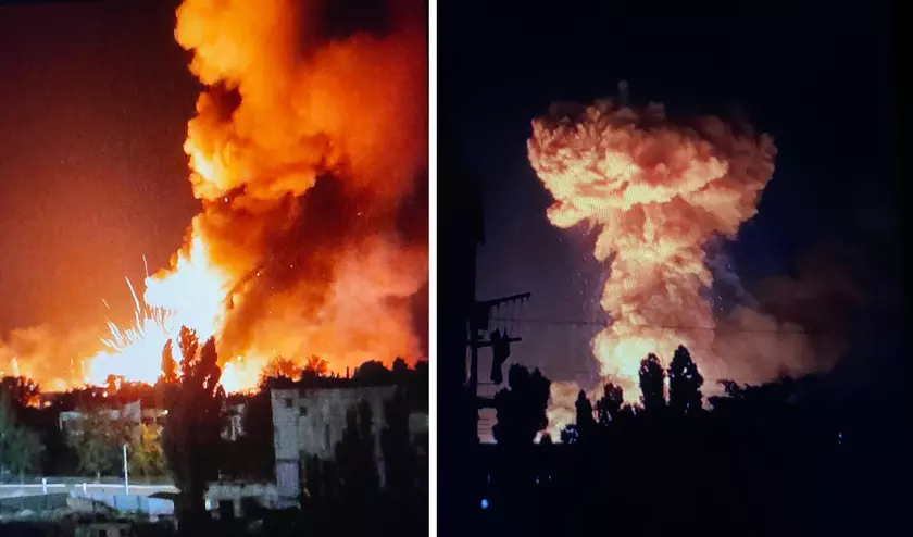 HIMARS за несколько минут стёрли с лица земли склад боеприпасов российской армии на юге Украины