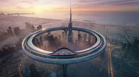 Znera Space proposes to errect a 550-meter Downtown Circle building around the world's tallest skyscraper, the Burj Khalifa