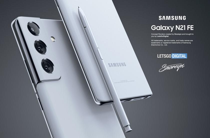 Samsung Galaxy Note 21 FE появился на концепт-рендерах с дизайном, как у Galaxy S21 и поддержкой S Pen