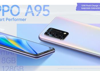 OPPO A95 - Snapdragon 662, AMOLED, 48MP camera and high capacity battery for $265