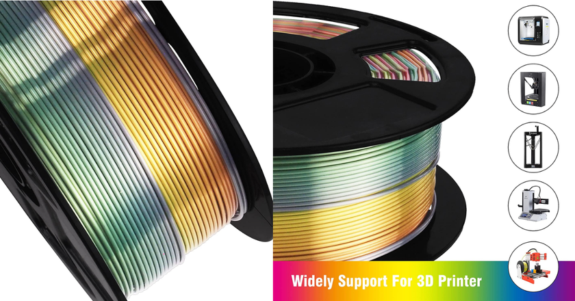 BBLIFE Silk Shiny Multi Color Filament, bestes Filament zum Drucken von Miniaturen