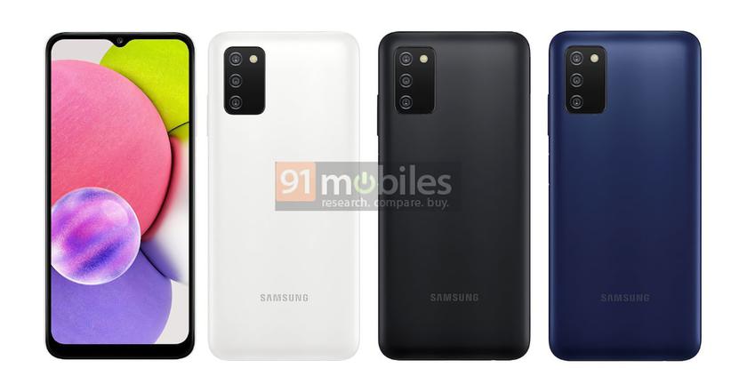Бюджетник Samsung Galaxy A03s рассекретили до анонса: экран на 6.5 дюймов, батарея на 5000 мАч и чип MediaTek Helio P35 за 150 евро