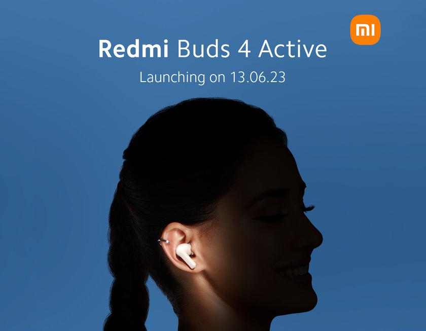 Xiaomi 13 июня представит Redmi Buds 4 Active: TWS-наушники с Bluetooth 5.3, защитой IPX4 и автономностью до 28 часов