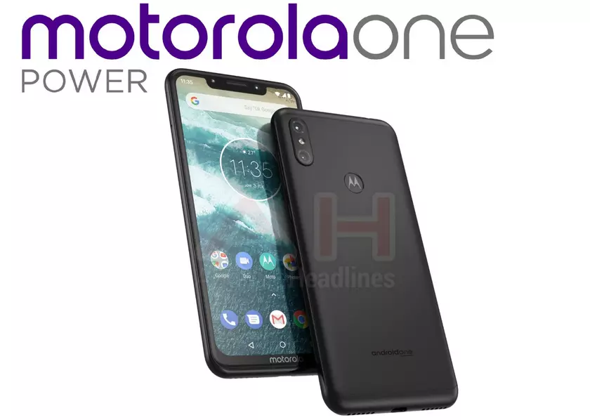 Первое фото Motorola One Power с вырезом в стиле iPhone X