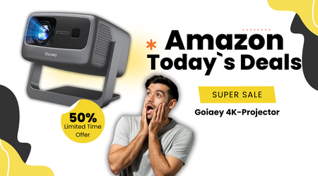 Goiaey 4K Smart Projector with 1500 ANSI Lumens – 50% Off Now!