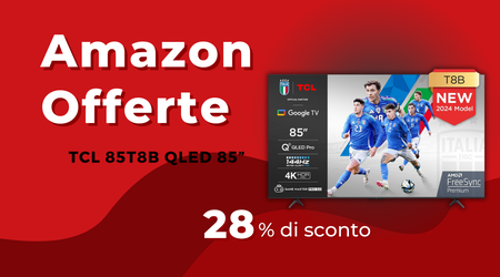 TCL 85T8B Smart TV QLED 85 Pollici – Mega Sconto Black Friday di 500€!