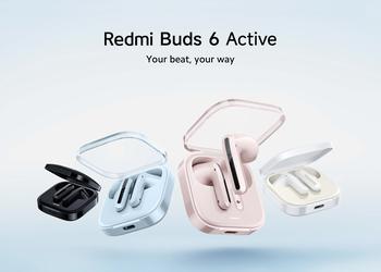 Redmi Buds 6 Active c Bluetooth 5.4, режимом низкой задержки звука и автономностью до 30 часов дебютировали на глобальном рынке