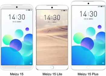 Suddenly: the flagships Meizu 15, 15 Lite and 15 Plus lit up on the Android site