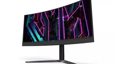The Acer Predator X34 V, a 3.5K curved gaming monitor with 175Hz frame rate and a price of €1299, is introduced