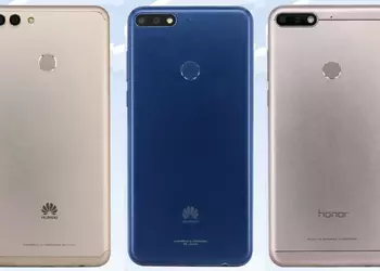 The first photo of three full-screen smartphones Huawei followed by Honor 7C Pro