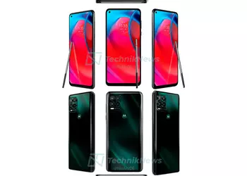 Moto G Stylus 5G appeared on high-quality press renders: green color, stylus and design like Moto G100