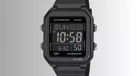 Casio introduced the digital watch W-221H-1BV with autonomy up to 10 years