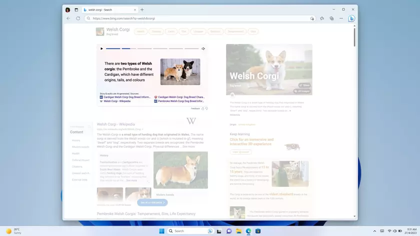 Microsoft запускает Bing Stories, в которых будет кратко отображаться информация о поисковом запросе
