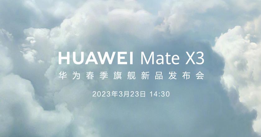 Confermato: Huawei Mate X3, smartphone pieghevole, debutterà al lancio il 23 marzo