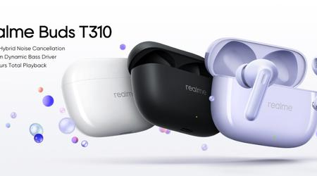 realme Buds T310: ANC, підтримка Spatial Audio й автономність до 40 годин за $29