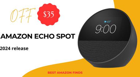 Amazon Echo Spot (2024 Release) - Limited time deal $35 Discount!