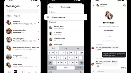 Group chats have appeared in the social network Threads