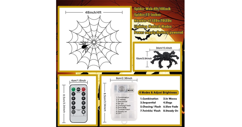 Halloween-Spinnenlichter beste halloween-außenlichter